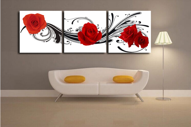 672x448 Wall Art Beautiful Images About Red Flower Canvas Wall Art Red - Wall Decor Flower Painting