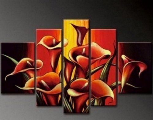 500x392 Wall Art Designs Wall Art Paintings Hand Painted Artwork Red - Wall Decor Flower Painting