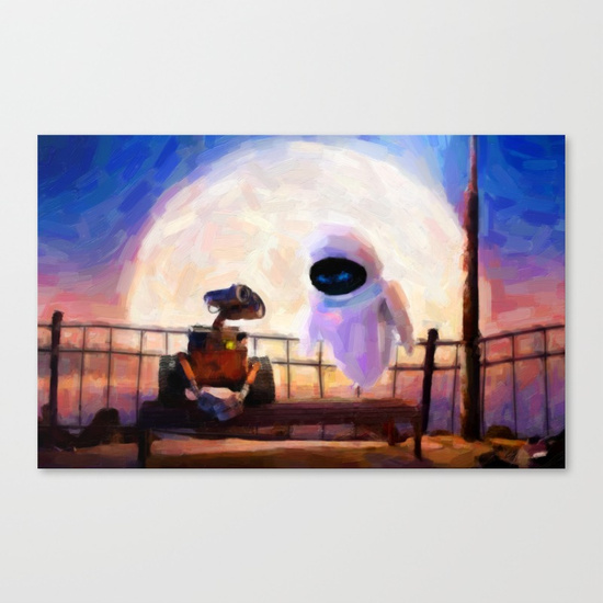 550x550 Wall E Amp Eve - Wall E Painting