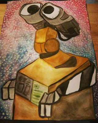 320x400 Wall E Is One Of My Favourite Movies Of All Time! - Wall E Painting