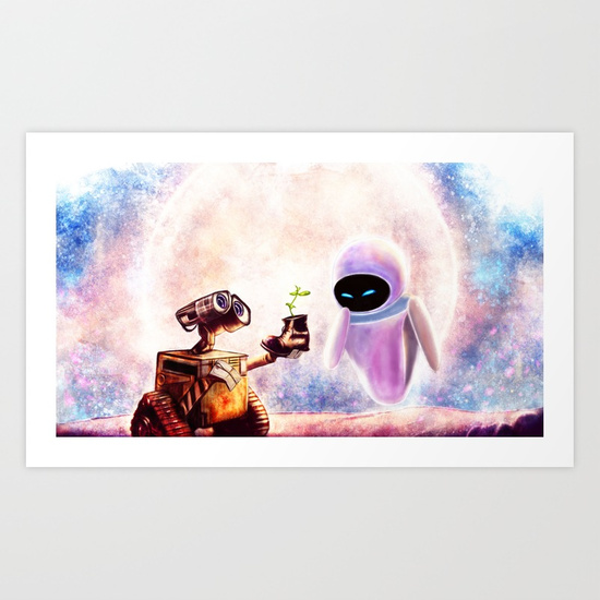 550x550 Wall E Art Print By P1xer Society6 - Wall E Painting