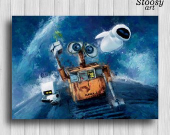 340x270 Walle And Eve Etsy - Wall E Painting