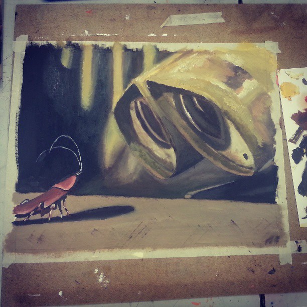 612x612 My Oil Painting Of Wall E ) - Wall E Painting