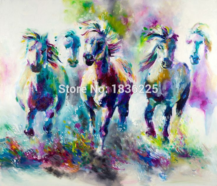 736x629 3d Horse Pictures Animals Oil Painting Deer Wall Art Picture Horse - Wall Painting With Horses