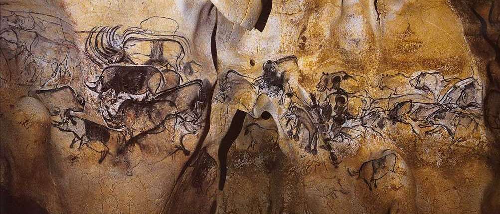 1003x429 Chauvet Cave - Wall Painting With Horses Chauvet Cave