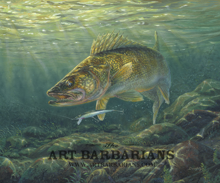 750x625 Wildlife Art Prints Plus Original Paintings With A Wide Selection - Walleye Painting