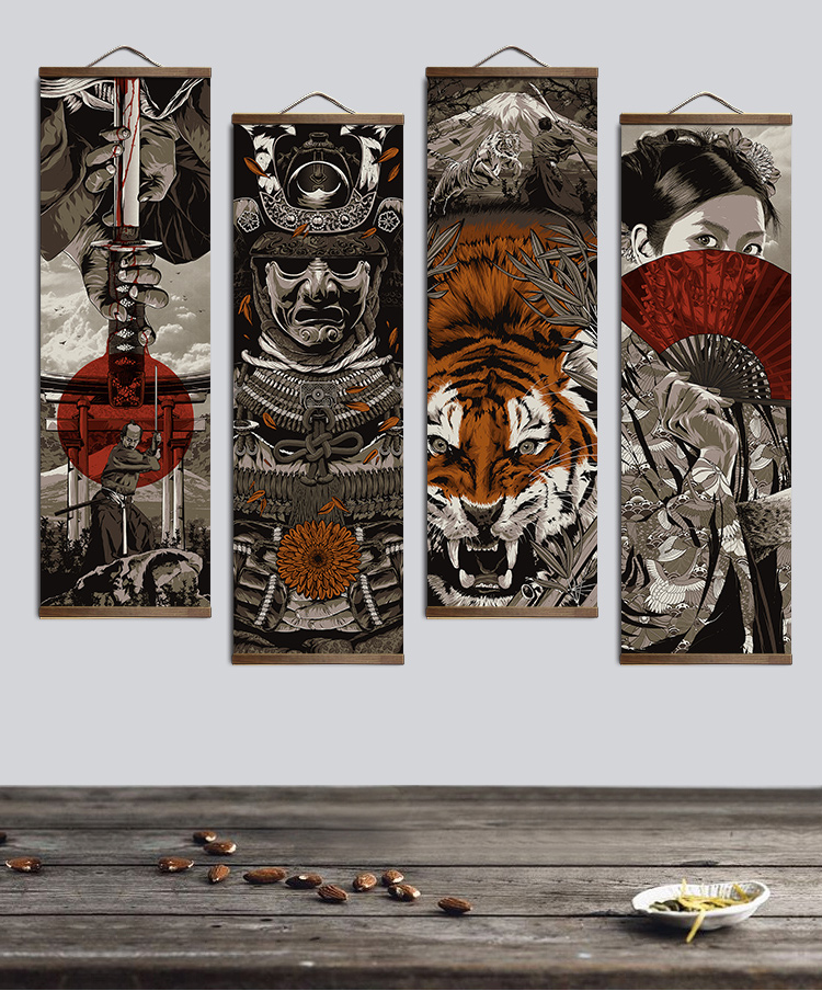 750x904 Black Walnut Solid Wood Hanging Scroll Decorative Painting - Walnut Painting
