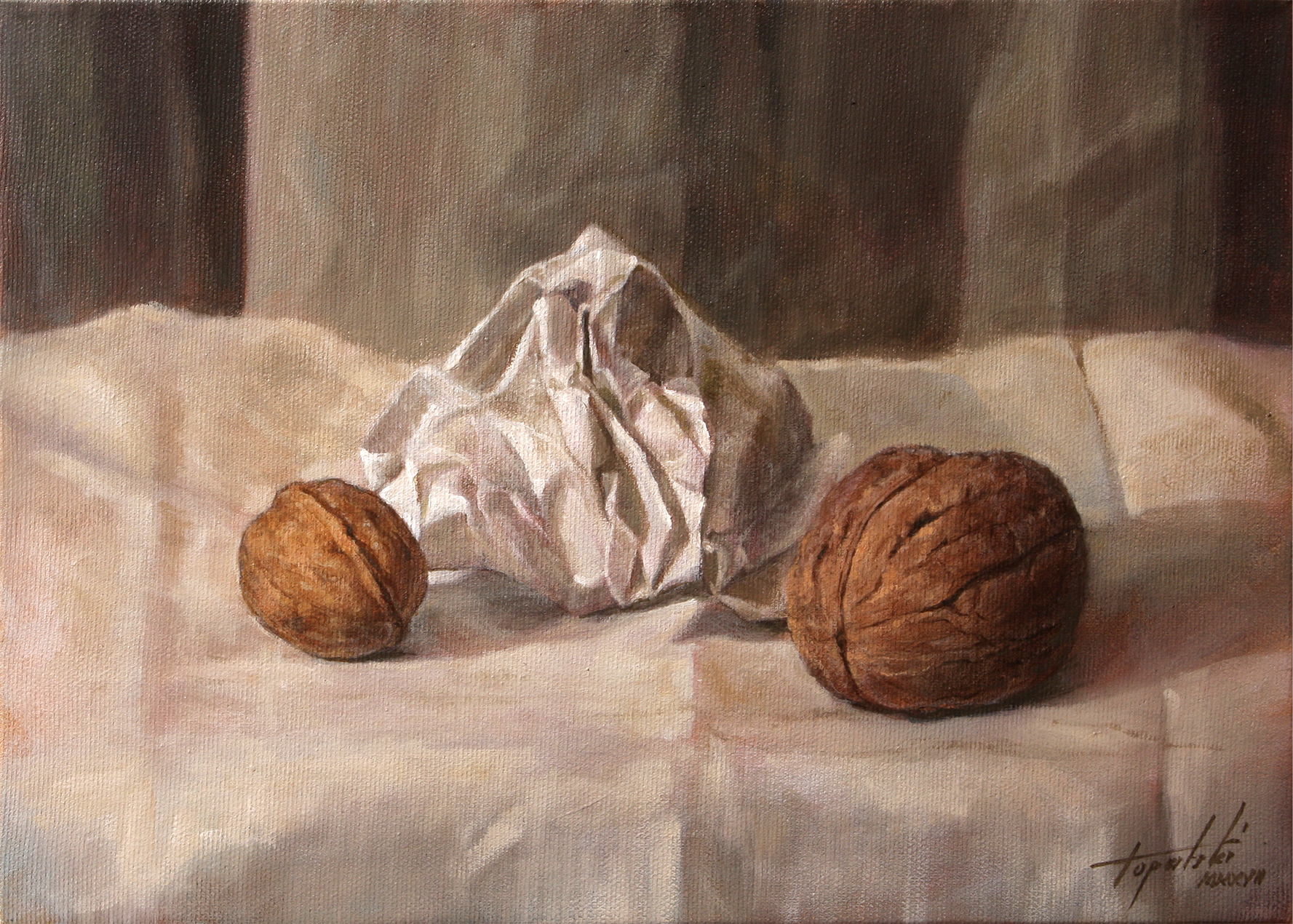 1777x1270 Walnuts Oil Painting Fine Arts Gallery - Walnut Painting