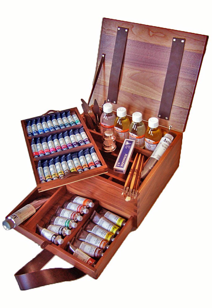 687x1000 Maimeri Puro Oil Painting Walnut Luxury Box - Walnut Painting