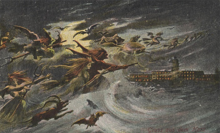 704x427 Spring Witches Streetsofsalem - Walpurgisnacht Painting