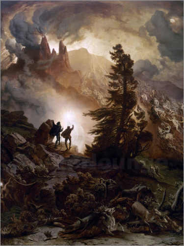 375x500 Albert Zimmermann Walpurgis Night (Goethe's Faust) Poster - Walpurgisnacht Painting