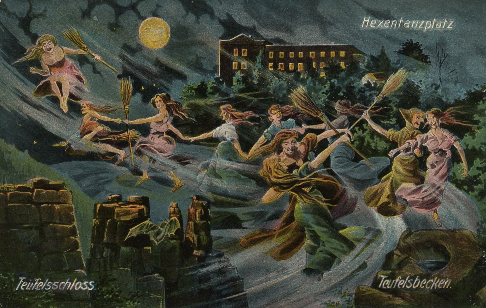 1600x1016 Witches And Walpurgis Night Open Graves, Open Minds - Walpurgisnacht Painting