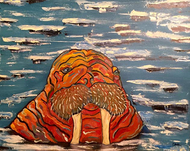 631x500 16x20 Walrus Painting, Walrus Art, Walrus Henry Takes - Walrus Painting