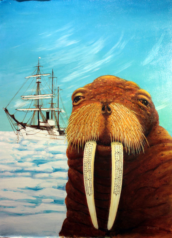 580x802 The Curious Case Of The Walrus In The Attic Life In A Lightbulb - Walrus Painting