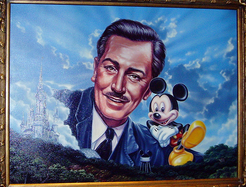 500x381 Walt Amp Mickey Painting - Walt Disney Painting