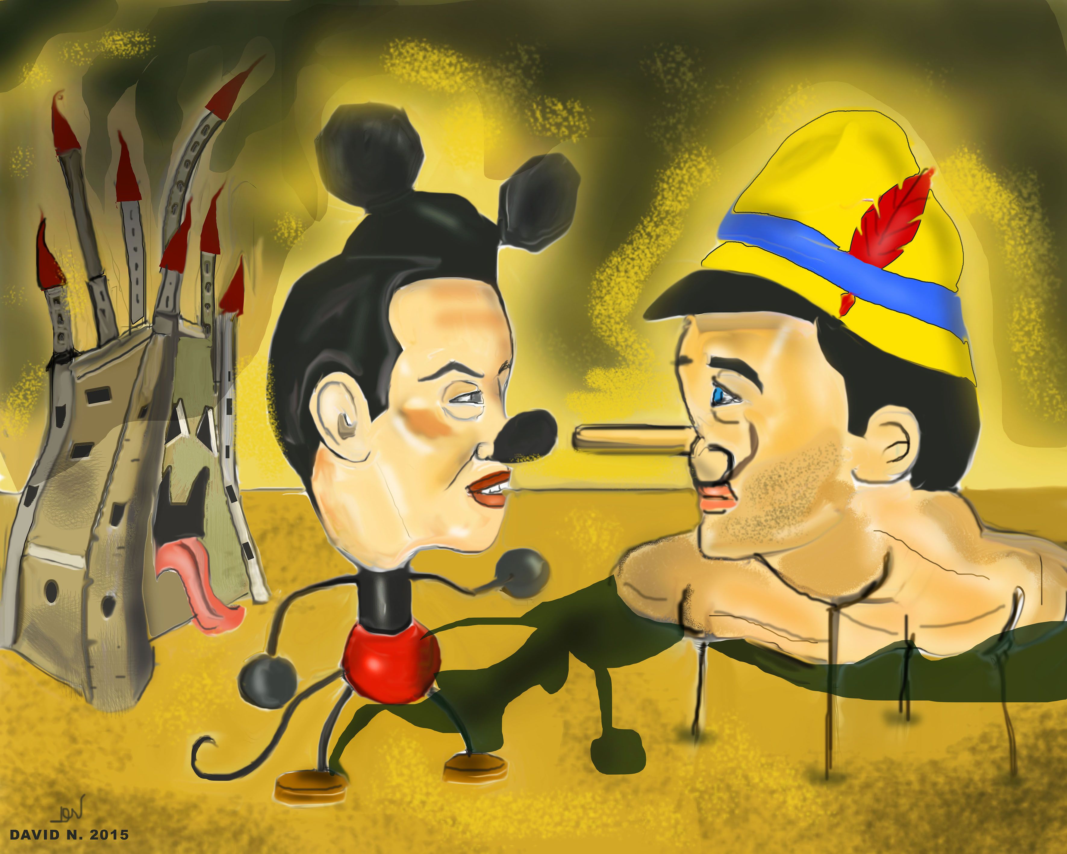 3543x2834 Disney Characters ( A Copy Of Dali's Walt Disney Painting - Walt Disney Painting
