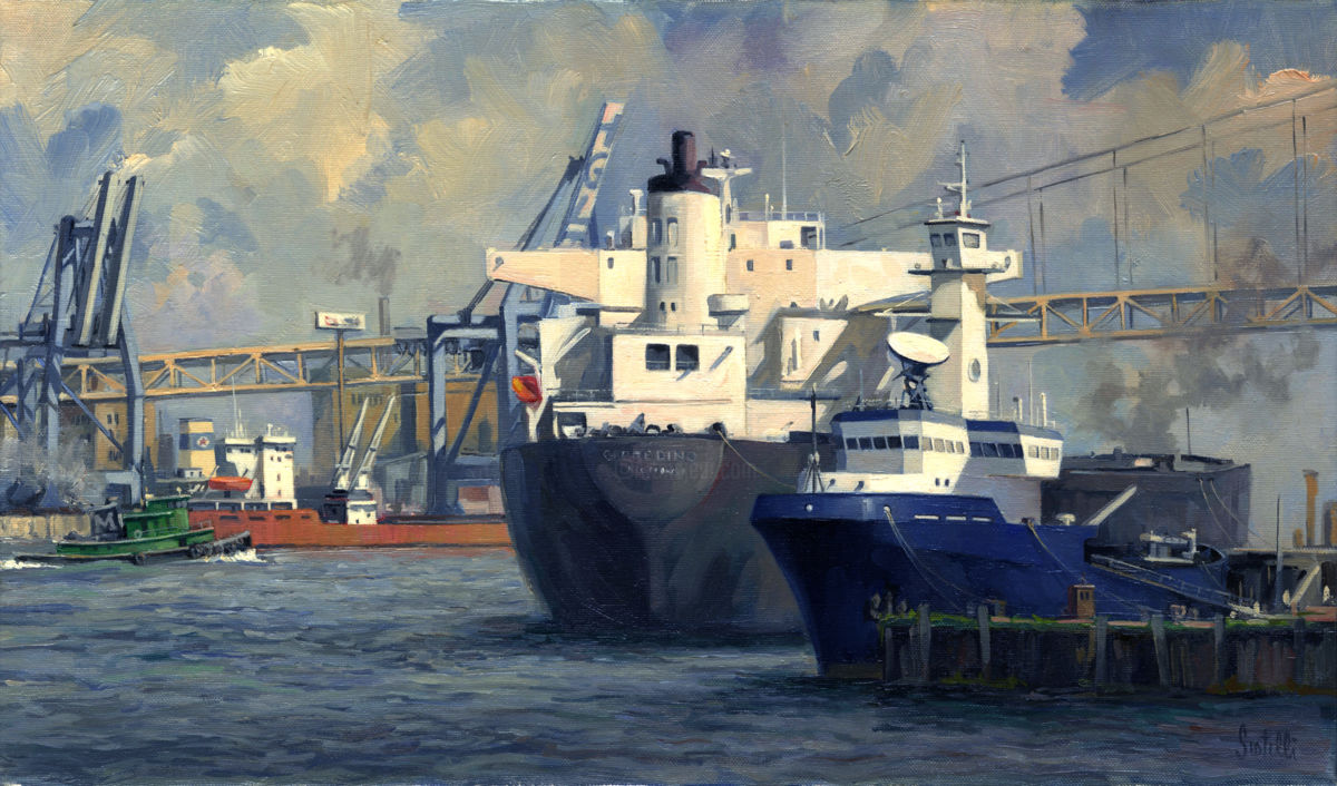 1200x706 Walt Whitman Bridge.jpg (Dino Sistilli) - Walt Whitman Bridge Painting