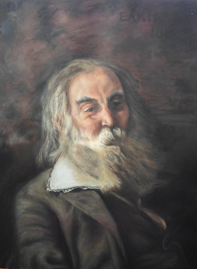 766x1044 Portrait Of Walt Whitman By Mhairya - Walt Whitman Painting