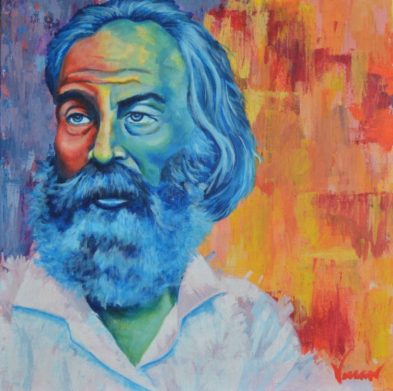 770x766 Saatchi Art Portrait Of Walt Whitman Painting By Nathan Versaw - Walt Whitman Painting