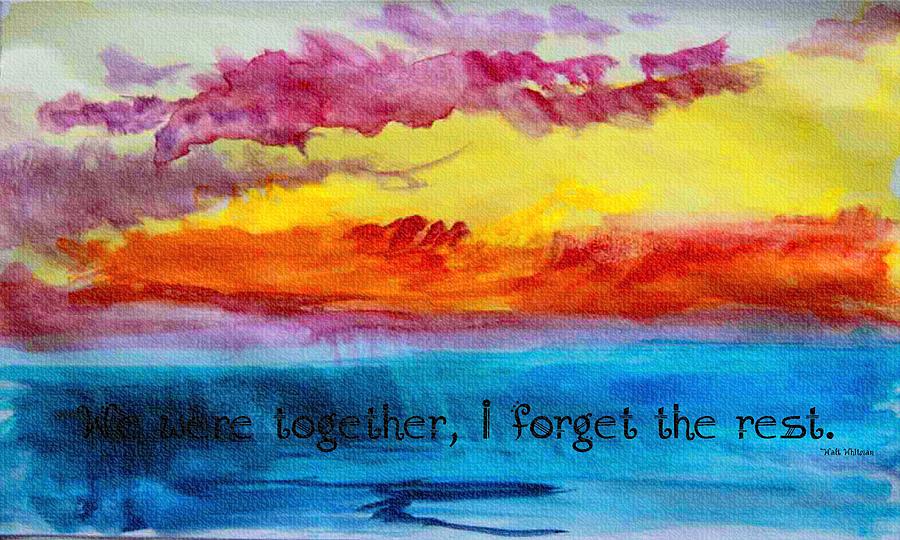 900x540 We Were Together I Forget The Rest - Walt Whitman Painting
