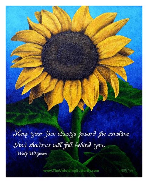 488x600 Face The Sun With Walt Whitman Quote - Walt Whitman Painting