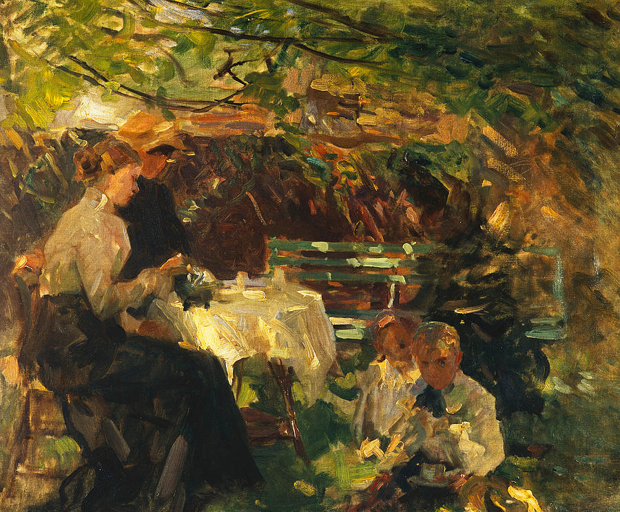 900x744 Tea In The Garden, Painting By Walter Frederick Osborne - Walter Painting