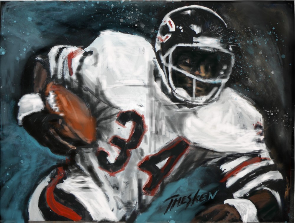 1000x758 Sports Gallery Item Title - Walter Payton Painting