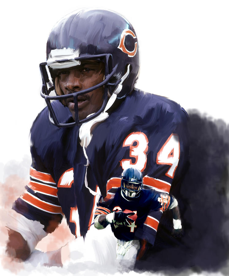 747x900 Sweet Chicago Walter Payton Painting By Iconic Images Art Gallery - Walter Payton Painting
