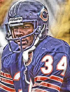 231x300 Walter Payton Art Fine Art America - Walter Payton Painting