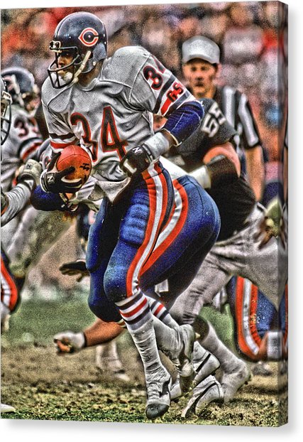 427x622 Walter Payton Canvas Prints Fine Art America - Walter Payton Painting