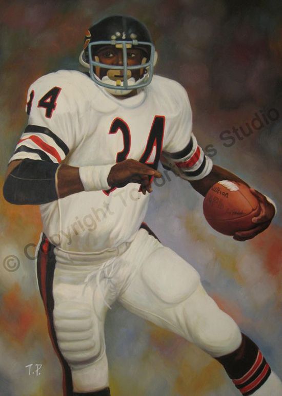 550x771 Walter Payton Chicago Bears - Walter Payton Painting