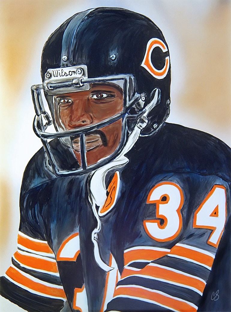 770x1038 Walter Payton Painting By Dx - Walter Payton Painting