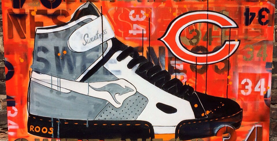960x490 Kangaroos Walter Payton Painting By Shannon Favia Nice Kicks - Walter Payton Painting