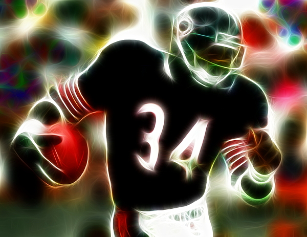 600x463 Magical Walter Payton Painting By Paul Van Scott - Walter Payton Painting