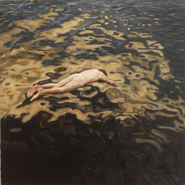 650x650 Surface Tension, Paintings Of A Man In Mid Dive - Walton Painting