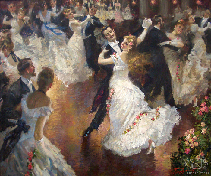 700x582 Russian Paintings Gallery - Waltz Dance Painting