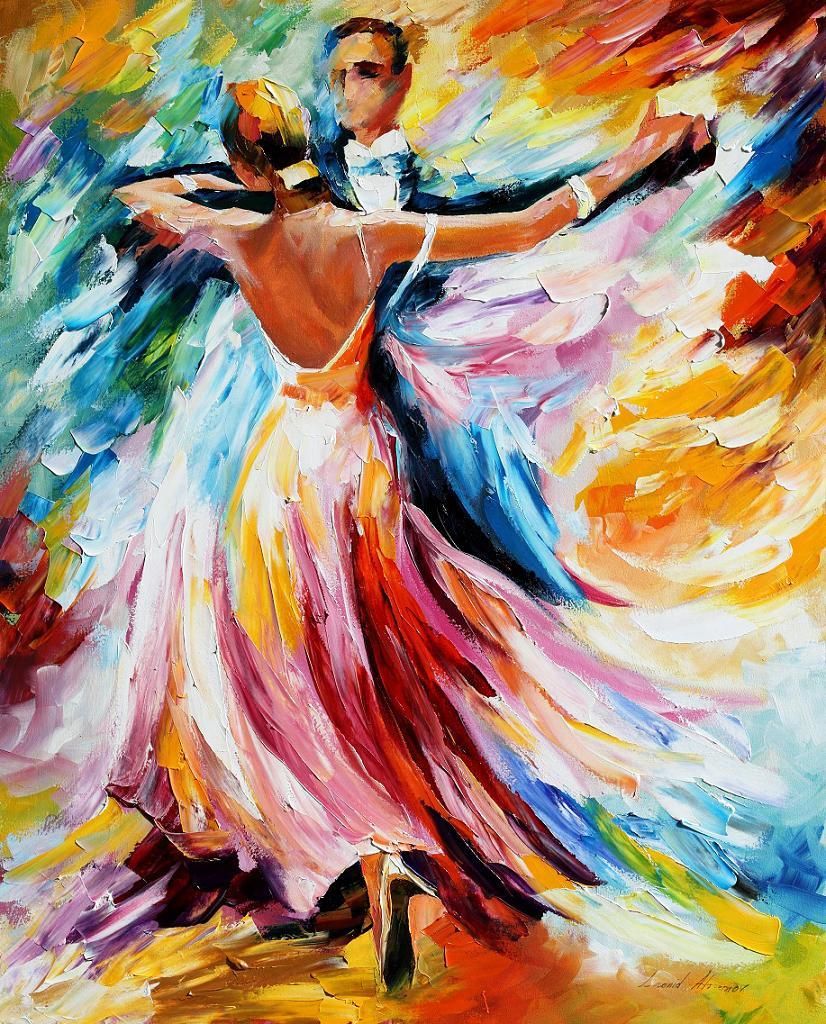 826x1024 Waltz 2 Palette Knife Oil Painting On Canvas Palette Knife - Waltz Dance Painting