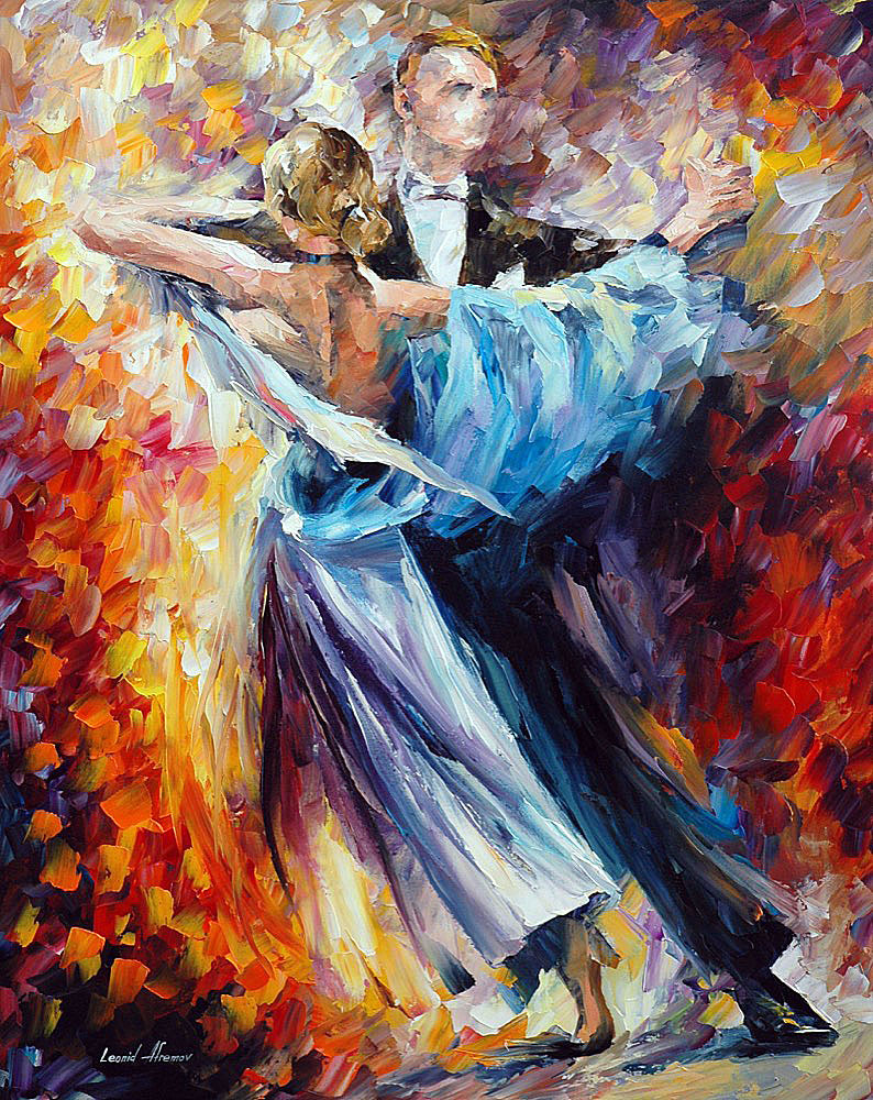 794x1000 Waltz Palette Knife Oil Painting On Canvas By Leonid Afremov - Waltz Dance Painting