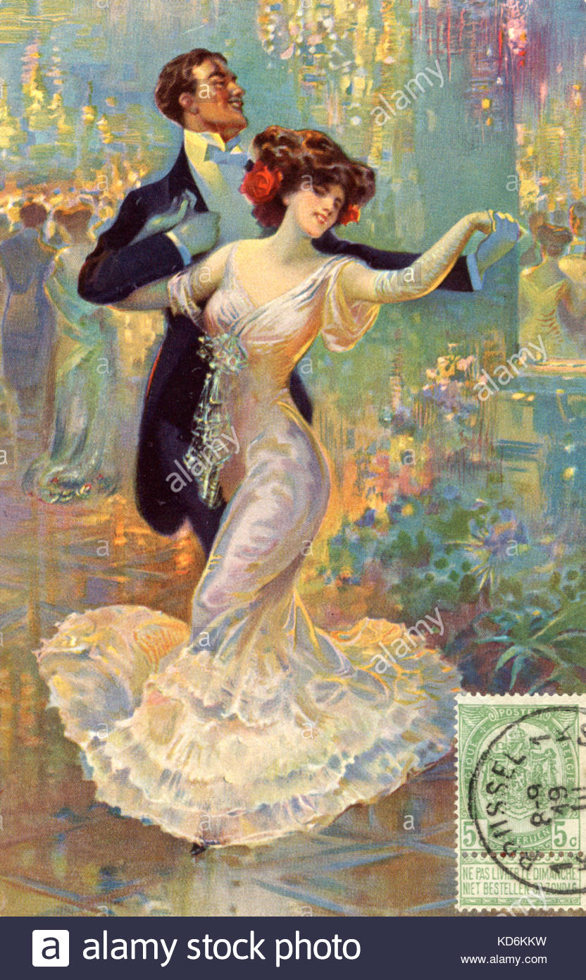 832x1390 Couple Dancing A Waltz - Waltz Dance Painting