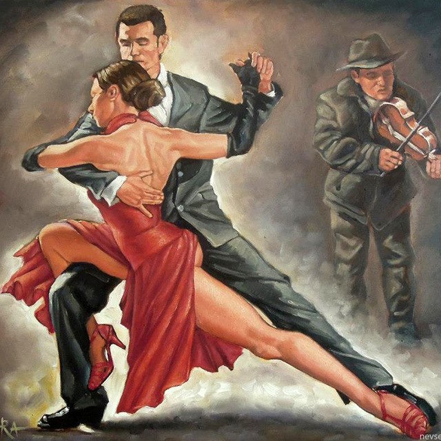640x640 Elegant Lover Waltz Diy Painting By Numbers Kits Coloring Painting - Waltz Dance Painting