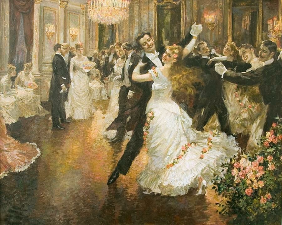 900x719 Waltz, Illustration For Alexander Pushkin's Snow Storm By Lydia - Waltz Painting