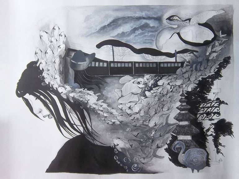 770x578 Saatchi Art Wanderlust Painting By Nandita Pal - Wanderlust Painting