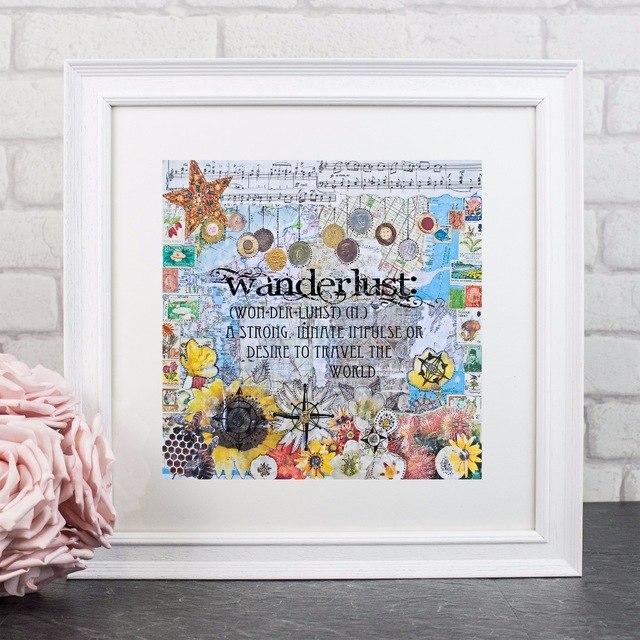 640x640 Wanderlust Hippie Style Canvas Art Print Painting Poster Wall - Wanderlust Painting