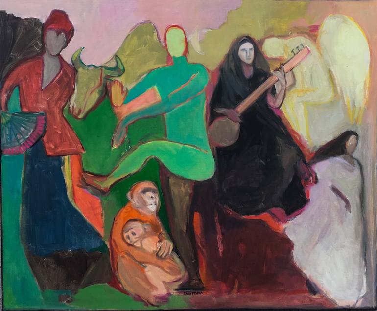 770x636 Saatchi Art War And Peace Painting By Arun Prem - War And Peace Painting