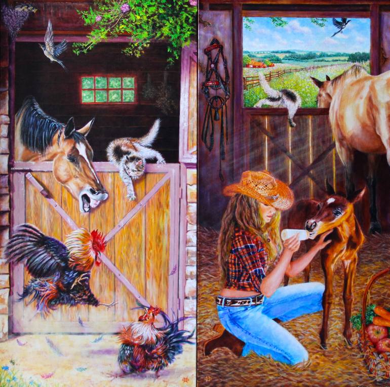 770x765 Saatchi Art War And Peace Painting By Olga Hofmann - War And Peace Painting