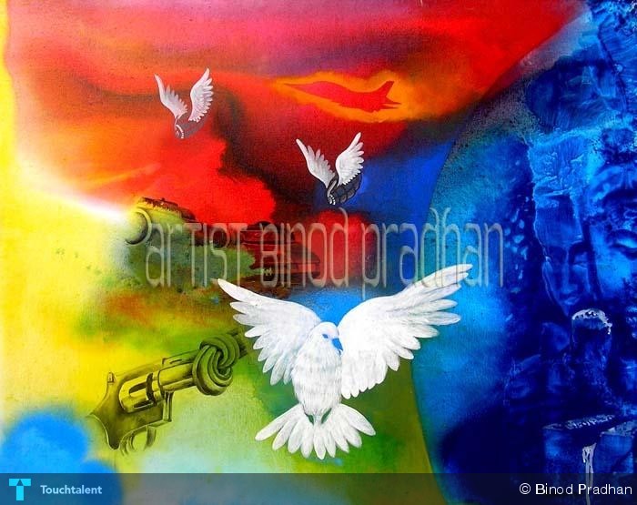700x555 War Amp Peace Touchtalent - War And Peace Painting
