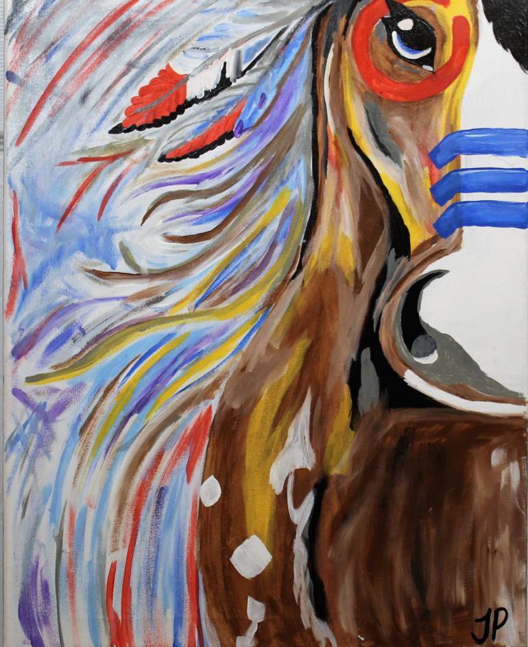 770x943 Saatchi Art War Horse Painting By Jaxson Phoenix - War Horse Painting