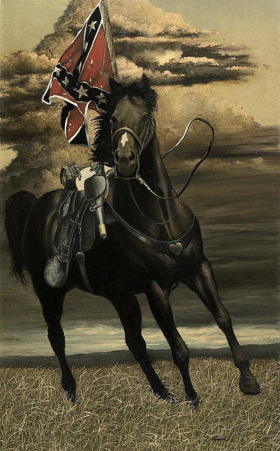560x900 War Horse Painting By Ron Lesser - War Horse Painting