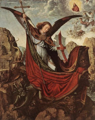 318x400 The War In Heaven And The War On Earth. St. Michael And All Angels - War In Heaven Painting