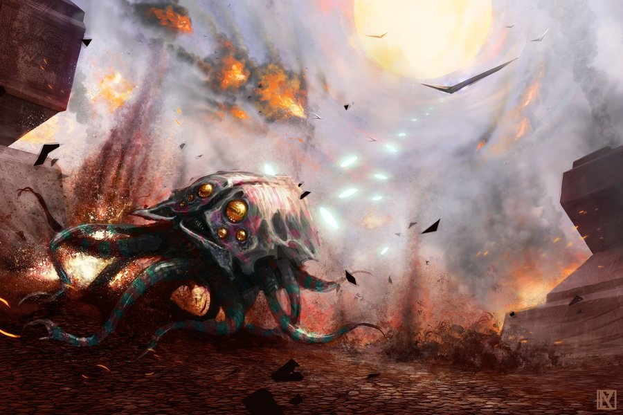 900x600 War In Heaven By Nicholaskay - War In Heaven Painting